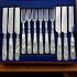 24pc Mother Of Pearl Handle Dessert Cutlery Set - Silver Plated 1860 - Antique (#59665) 2