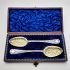 Beautiful Cased Pair Of Berry Bowl Spoons - Silver Plated - Antique (#59666) 5