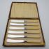 Faux Bone Handled Tea / Butter Knives - Silver Plated - Cased - Vintage (#59669) 9