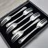 Cased Cake Forks Set - Reed & Ribbon Pattern - Silver Plated - Vintage (#59671) 3