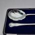 Louis Xvi Pattern Cased Pair Of Large Serving Spoons - Silver Plated Antique (#59675) 3