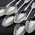 Fiddle Pattern - Set Of 6 Dessert Spoons - Silver Plated - Antique (#59685) 2