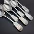 Fiddle Pattern - Set Of 6 Dessert Spoons - Silver Plated - Antique (#59685) 3