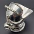 Coal Scuttle Form Sugar Bowl With Scoop - Silver Plated - Vintage (#59715) 2