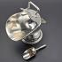 Coal Scuttle Form Sugar Bowl With Scoop - Silver Plated - Vintage (#59715) 5