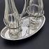 Gorgeous Twin Condiment Bottle Boat Stand Mappin & Webb Vintage Silver Plated (#59742) 2