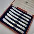 Mother Of Pearl Handle Silver Plated Tea / Butter Knives Cased Set Antique (#59776) 5