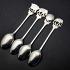 4x India Silver Coffee Spoons - Elephants Etc - Vintage - White Metal (#59815) 4