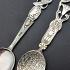 2x Vintage Egyptian Silver Souvenir Spoons (#59822) 3
