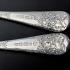 Beautiful Pair Of Berry Bowl Bright Cut Serving Spoons - Silver Plated Antique (#59850) 5
