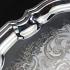 Quality Pair Of Large Chippendale Rim Chased Drinks Trays Silver Plated Vintage (#59869) 6