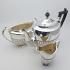 Antique 3pc Harlequin Tea Service Set - Silver Plated - James Dixon Sheffield (#59881) 9