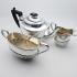 Antique 3pc Harlequin Semi Fluted Tea Service Set - Sheffield Silver Plated (#59883) 10