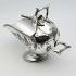 Victorian Coal Scuttle Form Sugar Bowl With Scoop - Silver Plated Antique (#59906) 2