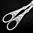 Beautiful Aesthetic Movement Grape Scissors - Silver Plated - Antique (#59914) 2