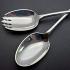 Pair Of Onslow Pattern Salad Servers - Silver Plated Walker & Hall 1915 Antique (#60055) 4