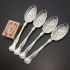 Kings Pattern Beautiful Berry Bowl Small Dessert Spoons Silver Plated Sheffield (#60163) 6