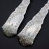 Pair Of Beautiful Bright Cut Floral Serving Spoons - Antique Silver Plated (#60184) 2