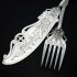 Stunning Elkington Lily Pattern  Large Fish Servers 1880 Antique Silver Plated (#60230) 2