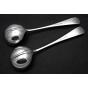 Rattail Pattern - Pair Of Sauce Ladles - Silver Plated - Hb&h Antique Sheffield (#56447) 3
