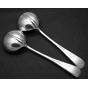 Rattail Pattern - Pair Of Sauce Ladles - Silver Plated - Sheffield Antique Hb&h (#56449) 4