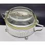 Silver Plated & Pyrex Glass Casserole Dish - Vintage - Sheffield (#58335) 2