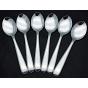 Set Of 6x Silver Spoon Sugar Advertising Silver Plated Teaspoons Vintage - Bead (#58516) 5