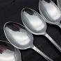 Viners Silver Rose Set Of 6 Dessert Spoons - Vintage Cutlery - Plated (#58521) 3