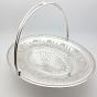Antique Swing Handled Cake / Bread Basket - Silver Plated Victorian (#58813) 2