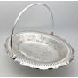 Antique Silver Plated Swing Handled Cake / Bread Basket (#58820) 2