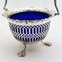 Unusual Antique Silver Plated Swing Handled Sugar Basket Bowl - 1911 (#59485) 3
