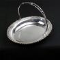 Antique Silver Plated Serving Dish Bowl With Detachable Cradle Handle (#59494) 5