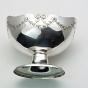 Lovely Silver Plated & Blue Glass Sugar Bowl - Sheffield - Antique (#59499) 2
