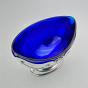 Lovely Silver Plated & Blue Glass Sugar Bowl - Sheffield - Antique (#59499) 5