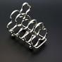 Antique Silver Plated Small Club / Shamrock Shaped Bars Toast Rack (#59560) 2