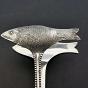 Antique Sardine Tongs - Silver Plated - Walker & Hall - Old English Bead Pattern (#59801) 2