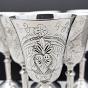 Set Of 6 Gleaming Silver Plated Liquer / Sherry Goblet Glasses (#59898) 2