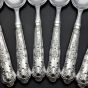 Queens Pattern - Sterling Silver Handled Dessert Spoons Set - Sheffield 1971 (#59974) 2