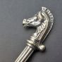 Antique Horse Head Handle Silver Plated Bread Fork Thomas Prime (#60120) 2
