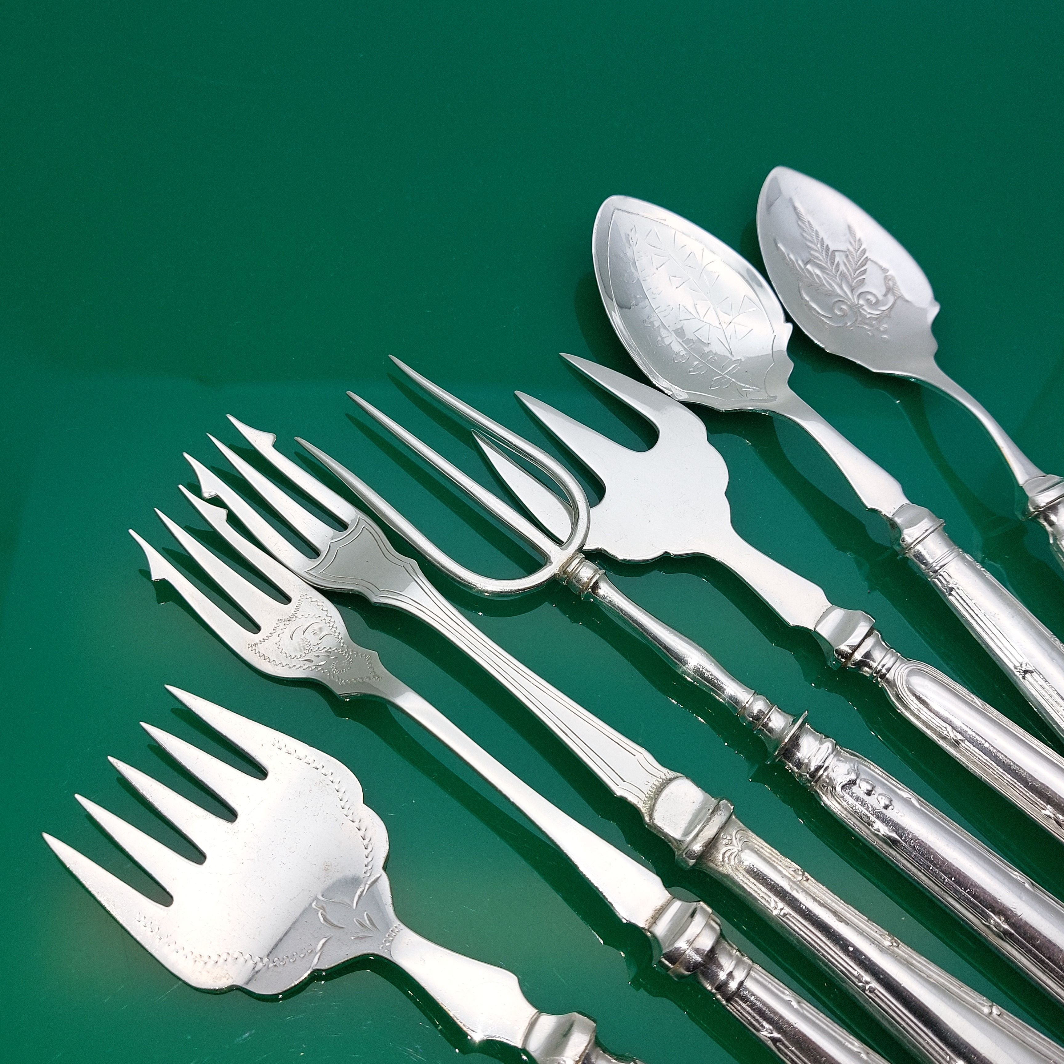 Utensils Sterlingflatwarefashions Forks Antique Silver Tableware