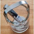 Vintage Orrefors Erik Heavy Glass Ice Bucket & Tongs - Olle Alberius (#100169) 4