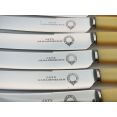 Jays Oxford St Set Of 6 Faux Bone Handled Dinner Knives #2 Vintage Cutlery (#100305) 2