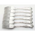 Kings Pattern - 6x Side Dessert Forks Epns A1 Sheffield Silver Plated Vintage (#100350) 2
