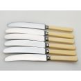 6x Steel Side/dessert Knives Faux Bone Handle Unity Sheffield Vintage (#100372) 2
