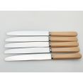 5x Steel Dinner Knives Faux Bone Handled Smith Seymore Sheffield Vintage (#100374) 2