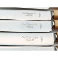 6x Steel Dessert Knives Faux Bone Handled Smith Seymore Sheffield Vintage (#100375) 3