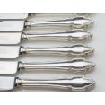 Chippendale Pattern Set Of 6 Dinner Knives Cooper Bros Silver Plated Handles (#100441) 2