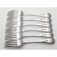 Gleaming Old English Pattern Dinner Forks Set Of 6 Silver Plated Antique L&w (#100451) 2