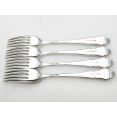 Dubarry Pattern 4x Side / Dessert Forks Epns Silver Plated Sheffeield Vintage (#100495) 2