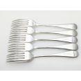 Old English Pattern 5x Dinner Forks - Silver Plated Epns - Vintage (#100572) 2